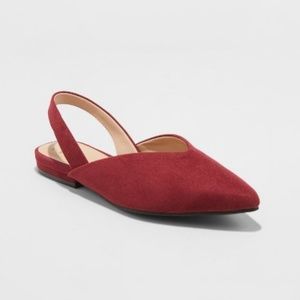 Women's Pam V Throat Sling Back Mules - Aburgundy